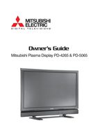Mitsubishi PD4265 PD5065 TV Operating Manual
